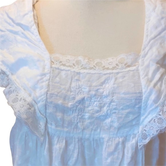 Free people vintage style nightgown ruffle lace white size S - Picture 3 of 6